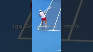 Iga Swiatek vs Men #tennis #wta #swiatek #poland #espn #unitedcup #fyp #roblox #wimbledon #sports #2