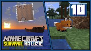 Minecraft Survival NA LUZIE odc. 10 - wrak statku, ukryty skarb, łupy i mamy małego liska!