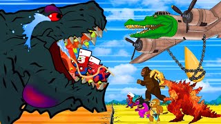 Rescue Tooth Godzilla: एक बहुत बड़े और गहरे गड्ढे वाले दांत को बचाना | गॉडज़िला और काँग