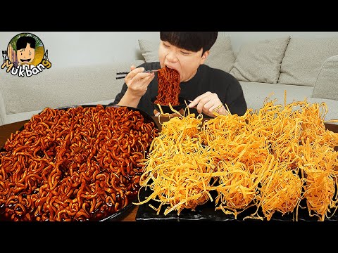 ASMR MUKBANG 직접 만든 양념 치킨먹방! 튀김만두 짜파게티 레시피 & 먹방 FRIED CHICKEN AND BLACK BEAN NOODLES EATING SOUND!