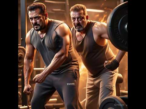 salman khan vs sanjay dutt in gym#salmankhan #sanjaydutt #bollywood #fifa #fifa23 #shorts
