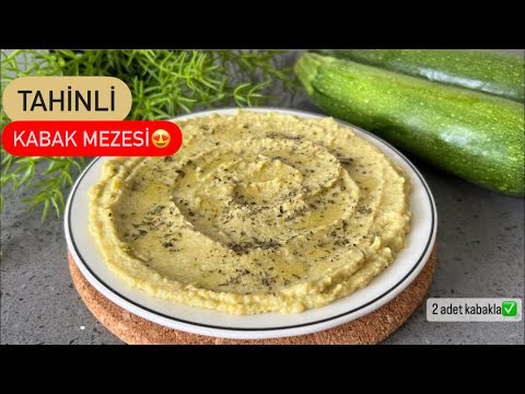 2 DAKİKADA TAHİNLİ KABAK MEZESİ 🔺YAZ MEVSİMİNDE HER SOFRAYA YAKIŞAN O TARİF 🔝 #meze #mezetarifleri