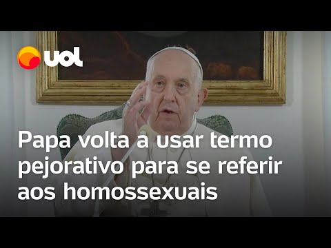 Papa volta a usar termo pejorativo para se referir aos homossexuais