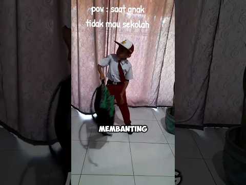 Akibat tidak mau sekolah🤣 #masasekolah #sekolah #funny