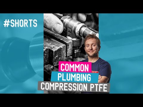 Common Plumbing mistakes PTFE for compression fitting leak #shorts