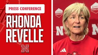 Nebraska softball coach Rhonda Revelle meets with media after UCLA series win