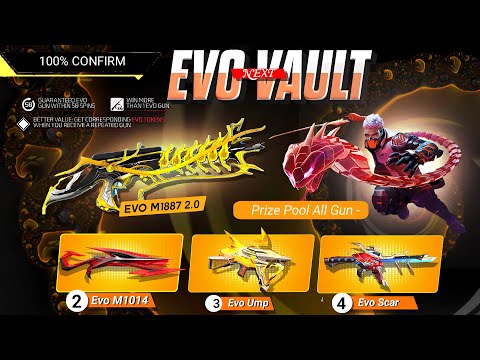 New Evo Vault Full Review | Evo M1887 2.0 |next evo vault event | free fire new event | ff new event