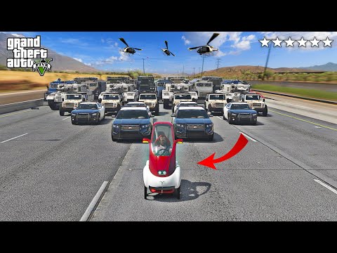 ECHAPPER à 6 étoiles et à l'ARMEE avec des véhicules WTF sur GTA 5 !