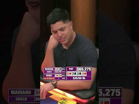 New Video from Hustler Casino Live: Mariano makes a crazy hero call with pocket sixes😱