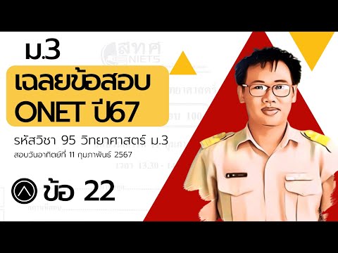 เฉลยข้อสอบโอเน็ตปี67รหัสวิชา95วิทยาศาสตร์ม.3ข้อ22เรื่องเลนส์