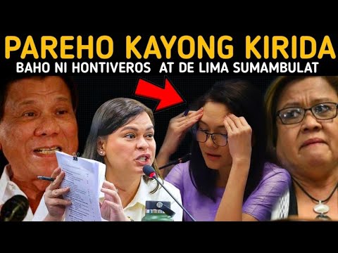 HALA! SIKRETO NI HONTIVEROS AT DE LIMA SUMAMBULAT PAREHO PALANG KUMABIT SA MAY-ASAWA?