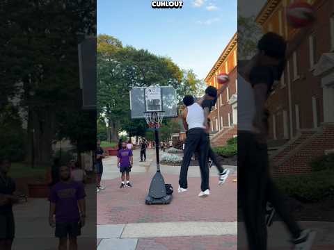 He finally upgraded his dunk rating😭 #1v1 #hooper #dunk #shorts #basketball #nba #public #funny