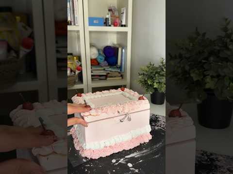 بوكس إكسسوارات على شكل كيك 🎂 الطريقة #art #diy #fakecakebox