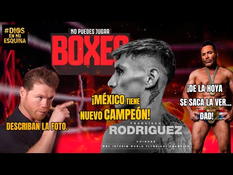 ¡De la Hoya se saca la ver… dad! ¡México tiene nuevo campeón! Describan la foto.
