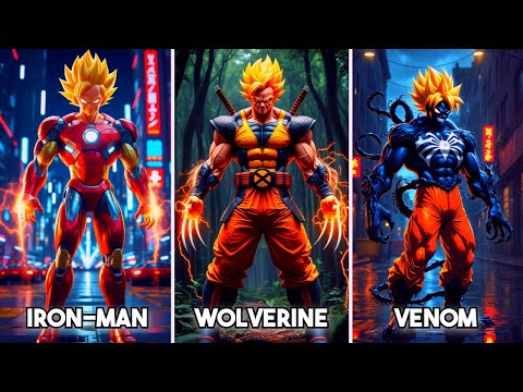 MARVEL SUPERHERO'S As GOKU (Fusion Hybrids)