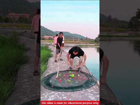 Old Man Catches Fish Using Watermelon 🐟🍉 | Unique Fishing Tricks | #shorts #fishing