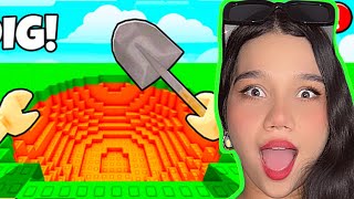 CAVANDO EL AGUJERO GIGANTE PARA LLEGAR AL CENTRO DE LA TIERRA EN ROBLOX