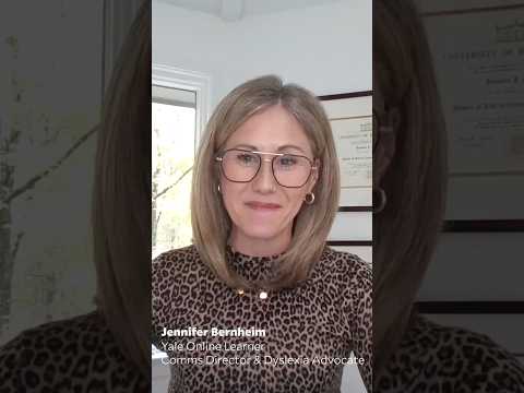 Jennifer Bernheim Overcoming Dyslexia Yale Online Learner Story