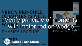 Verify principle of moments with meter rod on wedge