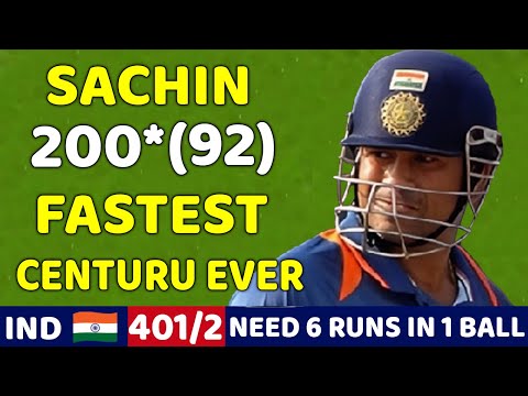 SACHIN WORLD RECORD VS | SOUTH AFRICA IND VS SA 2ND ODI 2009 | FIRST DOUBLE CENTURY 😱 6 6 6