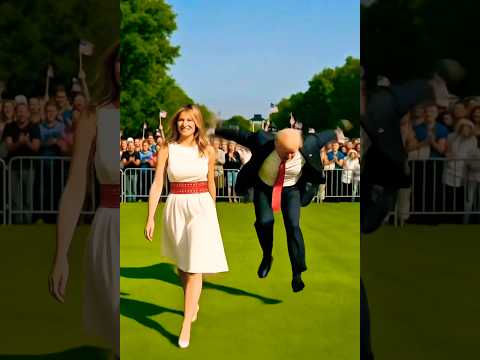 Melania Flips Like a Pro🤸‍♀️Trump Tries… and Fails Gloriously 😂 #memes #funny #trump #melania #ai