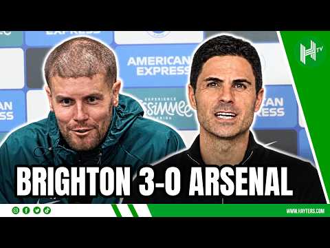 LIVE | Brighton 3-0 Arsenal | Arteta &amp; Hurzeler reaction