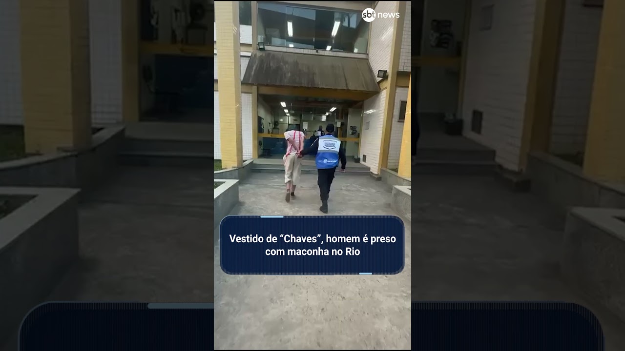 Vestido de Chaves homem é preso com maconha no Rio