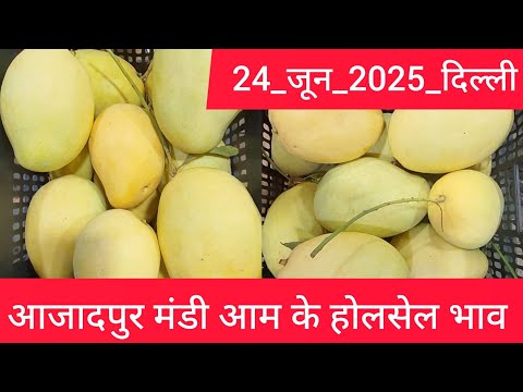 24 June 2025 दिल्ली 🥭 आम के भाव Azadpur delhi mandi today mango market price fruitmarket #mangoprice