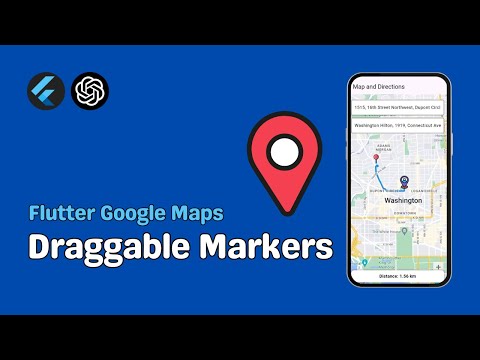 Flutter Google Maps Draggable Markers Live + Source Code