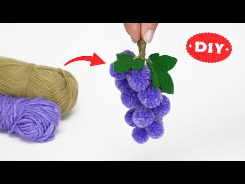 Turn Yarn into Grapes 🍇 Easy DIY Home Decor