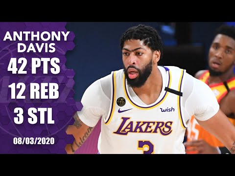 Anthony Davis posts 42-point double-double vs. Jazz | 2019-20 NBA Highlights