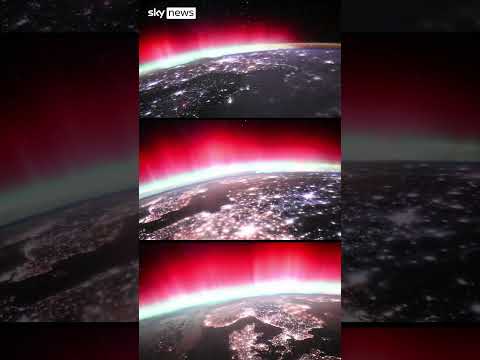 Spectacular aurora filmed from ISS