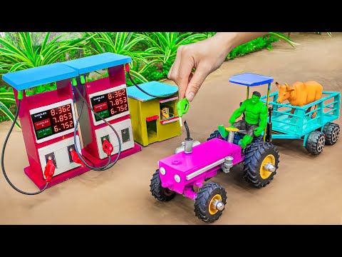 diy tractor mini petrol pump science project || ‪@DIYTractorKings‬ || keepvilla