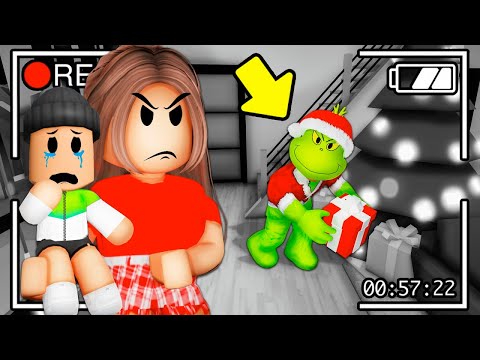 Nous avons SURPRIS le GRINCH sur notre CAMÉRA DE SÉCURITÉ dans Roblox Brookhaven !!