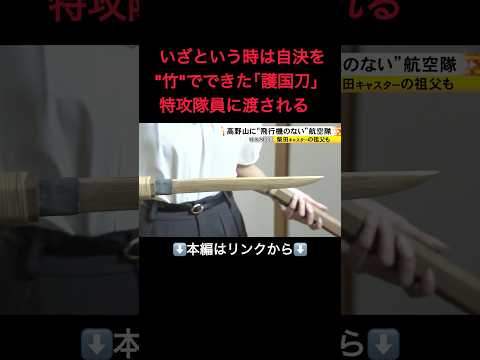 ⬆️本編はリンクから⬆️“元軍国少年”がキャスターとなった孫に伝える…高野山にあった『飛行機のない航空隊』 空に憧れた予科練生たちの悲劇#shorts