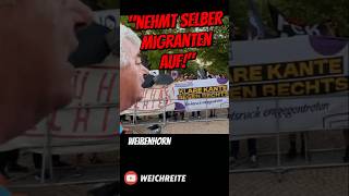 "Nehmt selber Migranten auf!" Antifa Gegendemo AfD Bürgerdialog Weißenhorn Shlomo Winkelstein 2.5.26
