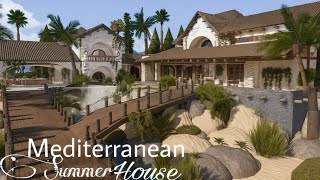 Bloxburg: Mediterranean Summer Seaside Beach House  | House Build | Roblox