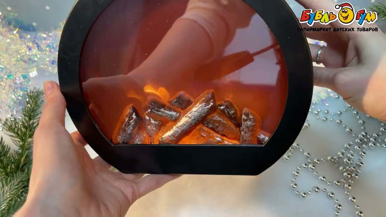 Камин декоративный с подсветкой 18см - видео