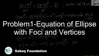 Problem1-Equation of Ellipse with Foci and Vertices