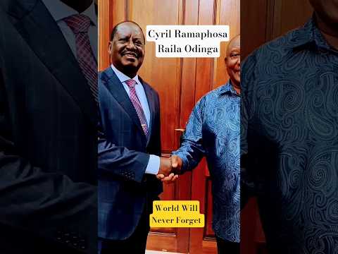 President Ramaphosa and PM. Raila Odinga. World Will never forget.
