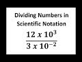 Dividing Numbers in Scientific Notation