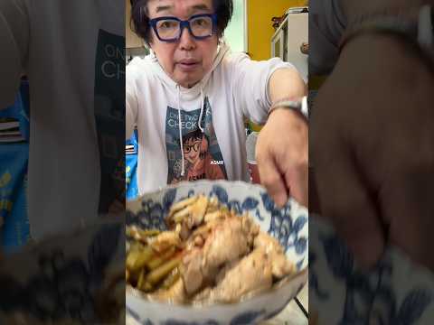 手羽元とフキの甘辛煮食べた #asmr #mukbang #shorts