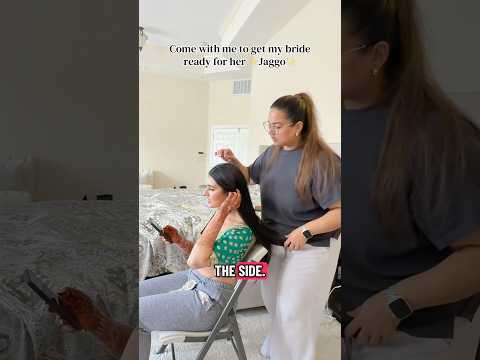 Bridal hairstyling in process! How are you guys l liking this new style of videos? #hairstyle #mua