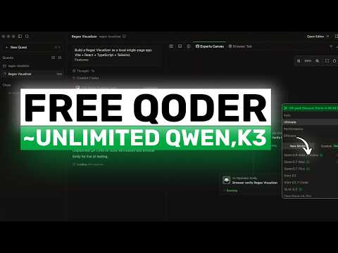 Qoder Free Tier + Unlimited Qwen 3.8 Max, Kimi K3 & Ultra Model: IT LASTS 14 DAYS but it is WORTH IT