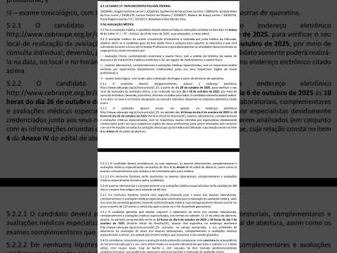 #PF AGENTE - AVALIAÇÃO MÉDICA#