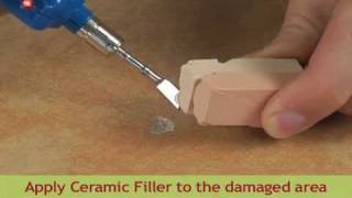 How To Repair A Hole Or Chip In Tile, Ceramic Tile Filler