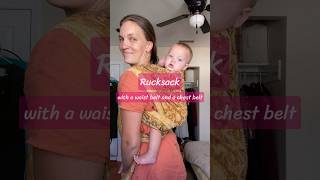 Rucksack with a waist belt and a chest belt