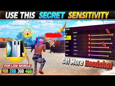 Free Fire Pro Sensitivity Setting 😲 [ Secret  ] New Best Sensitivity Setting Free Fire ~Low Mobile 🎯