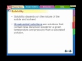 Solubility and Solvation Concepts