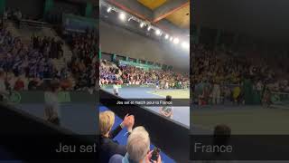 Dernier échange du match coupe Davis Ugo Humbert (France) vs Joao Fonseca (Brasil)